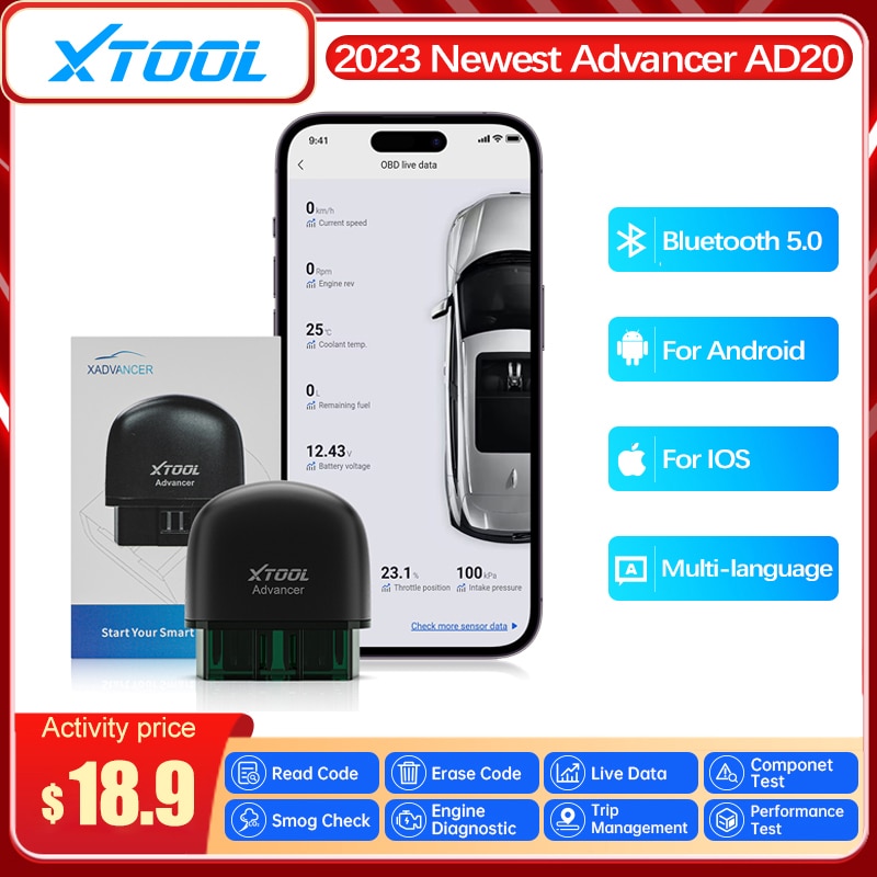 XTOOL AD20 ELM327 Advancer OBD2 Diagnostic Scanner