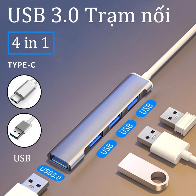 【FREESHIP】Bộ Chia 4 Cổng USB 3.0 Type C Cho Laptop Máy Tính