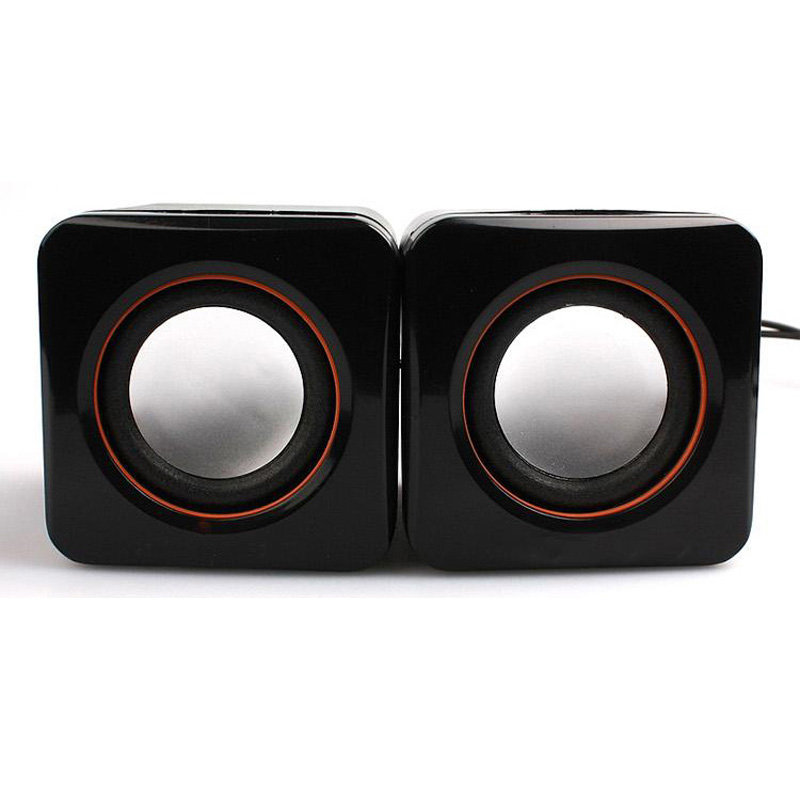 KUDIXIONG Cube computer small speaker desktop notebook desktop multimedia portable mini home wired audio