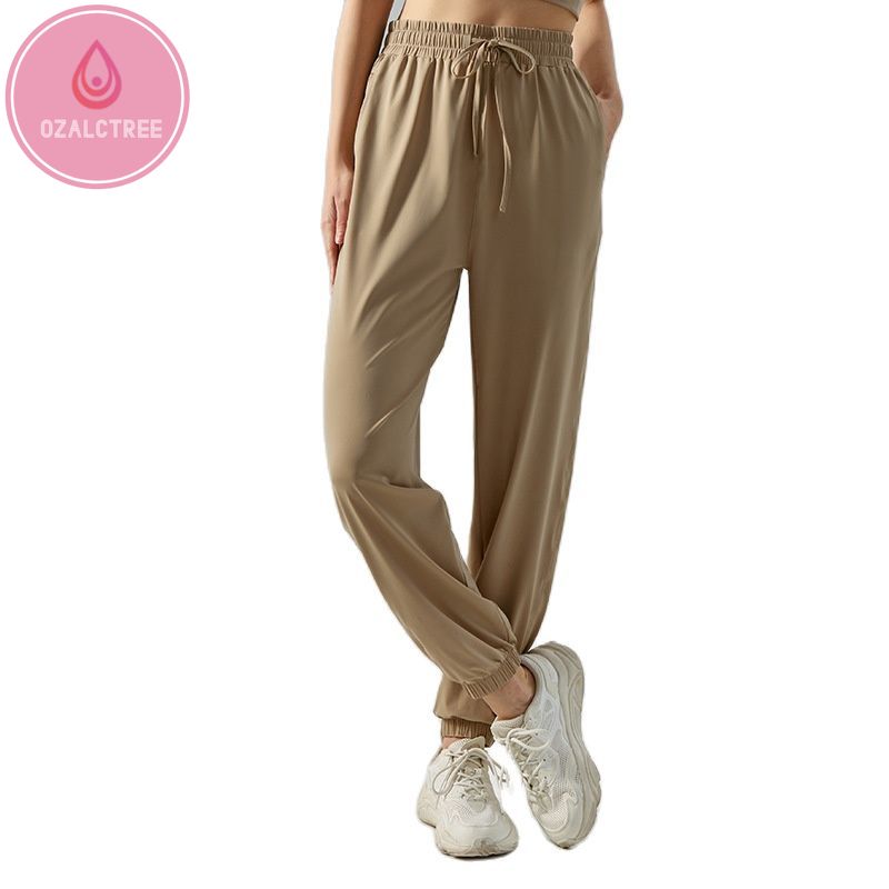 OzalCtree Sport Trousers Women With Pockets Dry Fit Sunscreen Pants Quick Dry Loose Sweatpants Slim Fit Yoga Leisure Gym Joggers