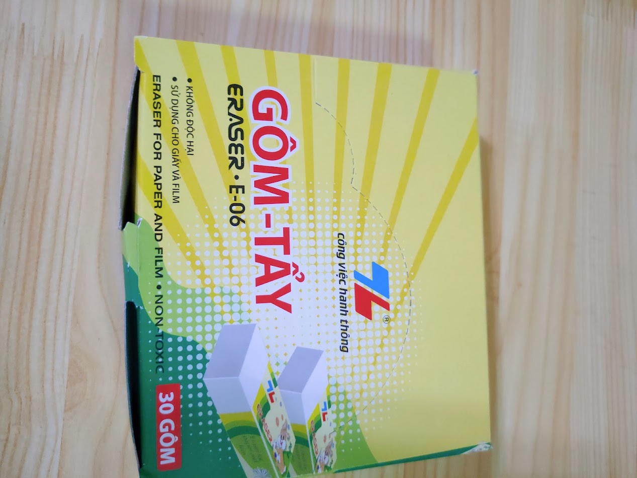 CỤC Gôm tẩy xóa mực bút chì Thiên Long E-06 ( 1 cục )