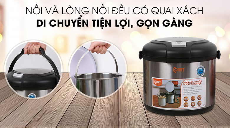 Nồi ủ nhiệt đa năng 5 lít Comet CM7661