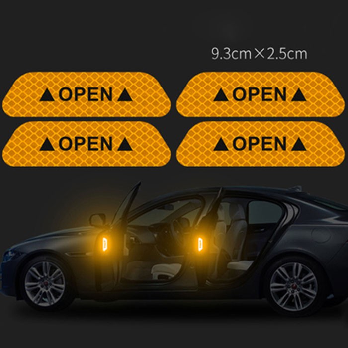 ⚡️ TQ⚡️ Miếng Dán Phản Quang Cảnh Báo Mở Cửa Xe Hơi