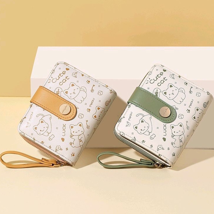 Ví nữ dáng gập chất liệu da Pu cao cấp BAGU VML125