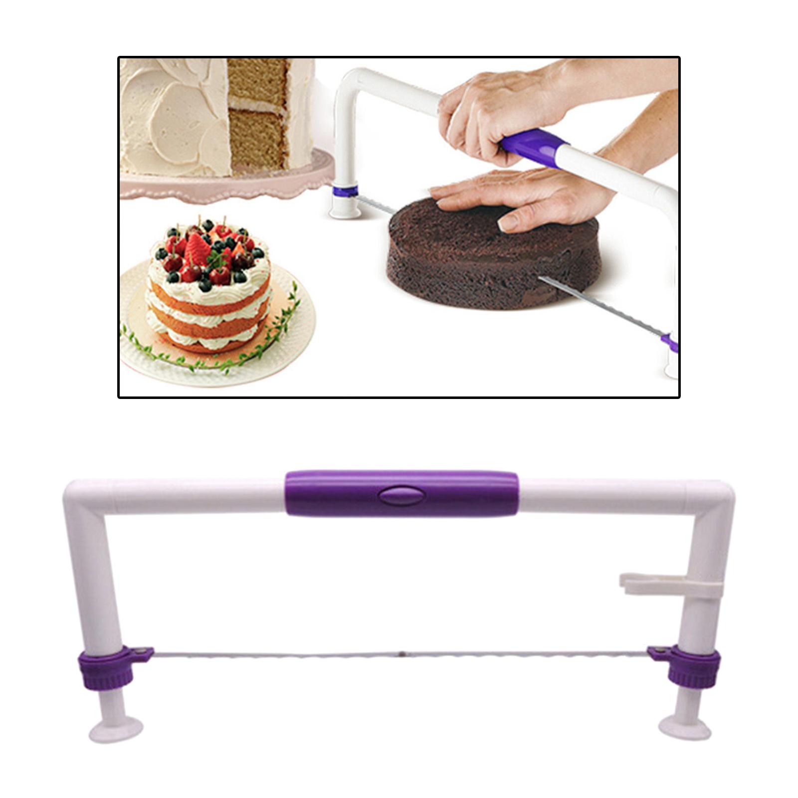 Toolsnest Adjustable Cake Leveler Cutter Kitchen Supplies Cake Decorating Tools Accs Cakes Toast Bread Slicer Saw for for Leveling Tops