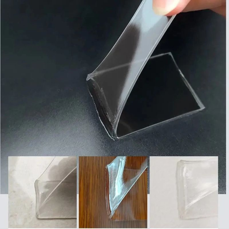 Miếng Keo Silicon Trong Suốt 2 Mặt Đa Năng Dán Siêu Dính ( Băng Keo 2 Mặt 2*20cm Tái Sử Dụng Bám Tốt Trên Mọi Bề Mặt )