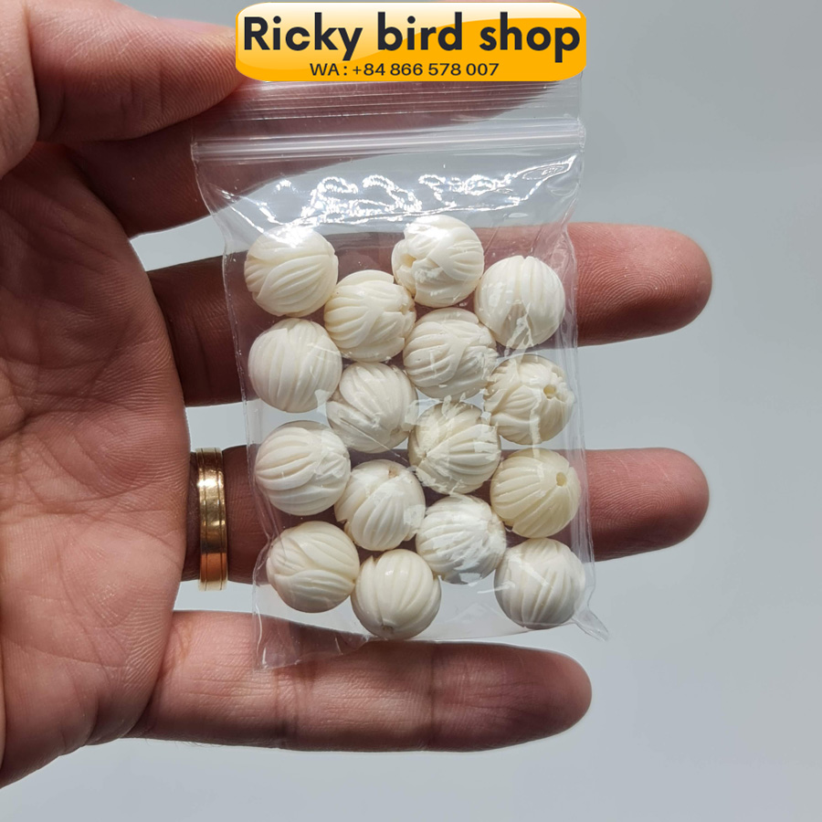 Bi chân cho lồng chim làm từ xương trâu (1 viên)