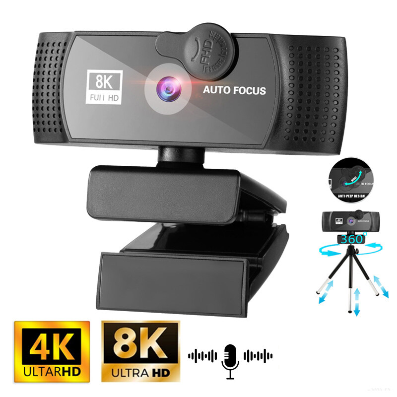 4K webcam full HD web camera with mic USB plug-in web camera for PC Mac laptop desktop