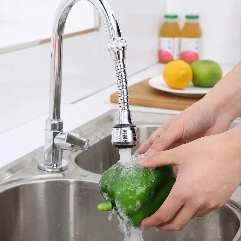 Kitchen Tap Shower Sprinkler Faucet for Sink – Water Tap Extender, Flexible Extension Hose for Rinsing Dishes, Filling Pots, Water Saving Adjustable Nozzle – 1pcs Convenient Sprayer Head