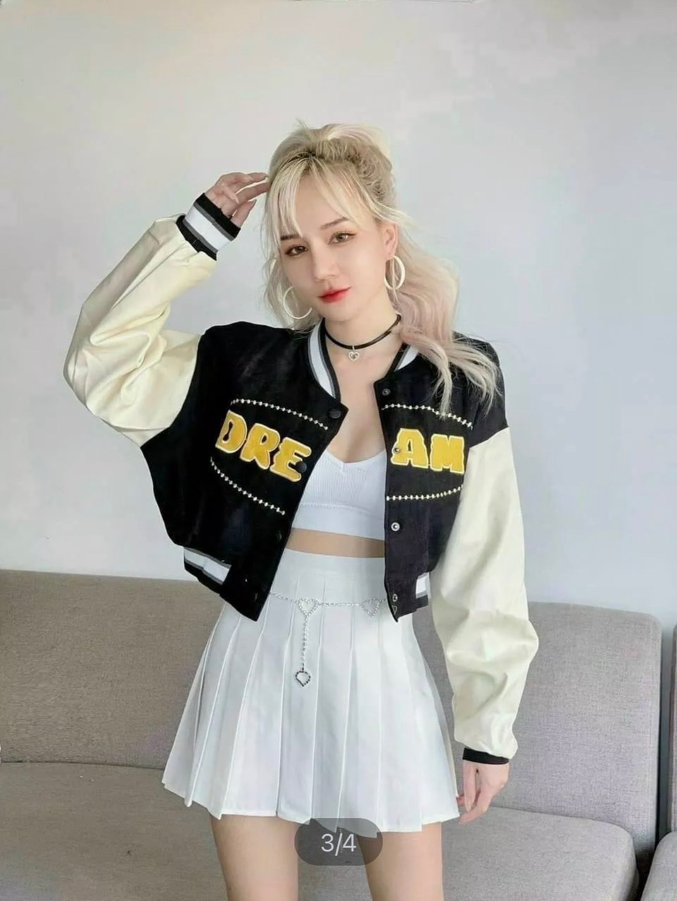 Áo Khoác Bomber Nữ Form Lửng D.R.E.A.M 2 Lớp - tp