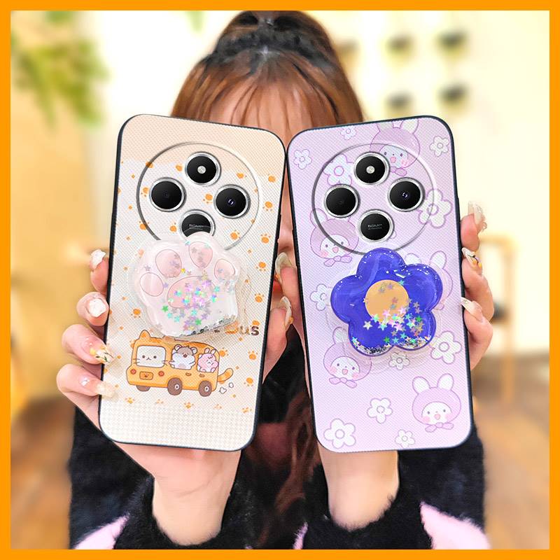 Anti-knock%20phone%20lens%20protection%20Phone%20Case%20For%20Redmi%20A4%205G%20Cartoon%20glisten%20Skin%20feel%20silicone%20Soft%20Case%20Rotatable%20stand%20-%20Image%206