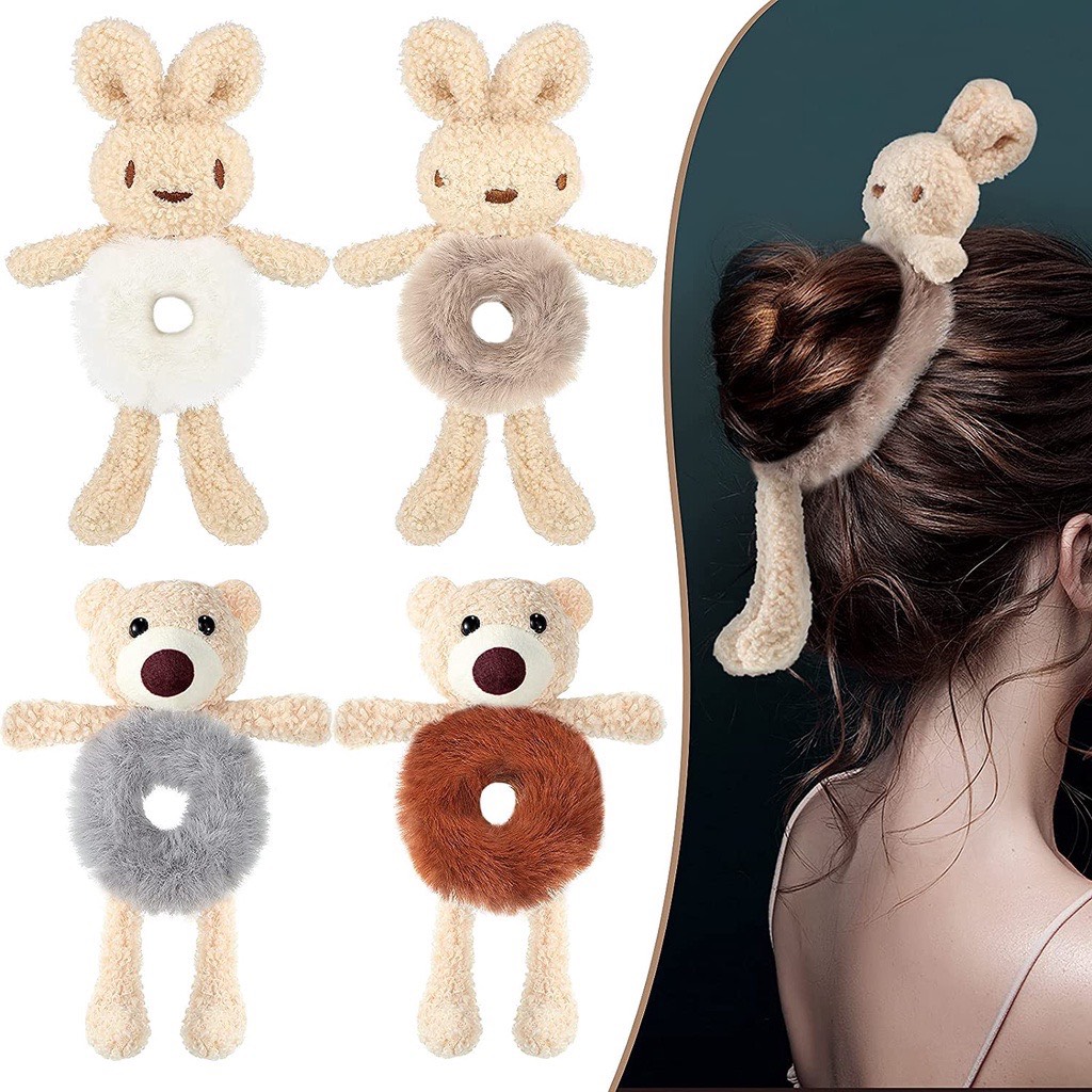 Kẹp tóc cào tóc hoa Ngọc tua rua 3 răng dễ thương cho bé