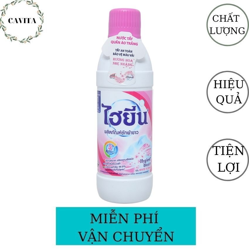 [FREESHIP] Nước Tẩy Quần Áo Trắng Và Màu Hygiene 500ml Thái Lan CAVITA giúp quần áo trắng sáng, loại sạch vết bẩn, chất tẩy mạnh, hiệu quả, tiết kiệm thời gian