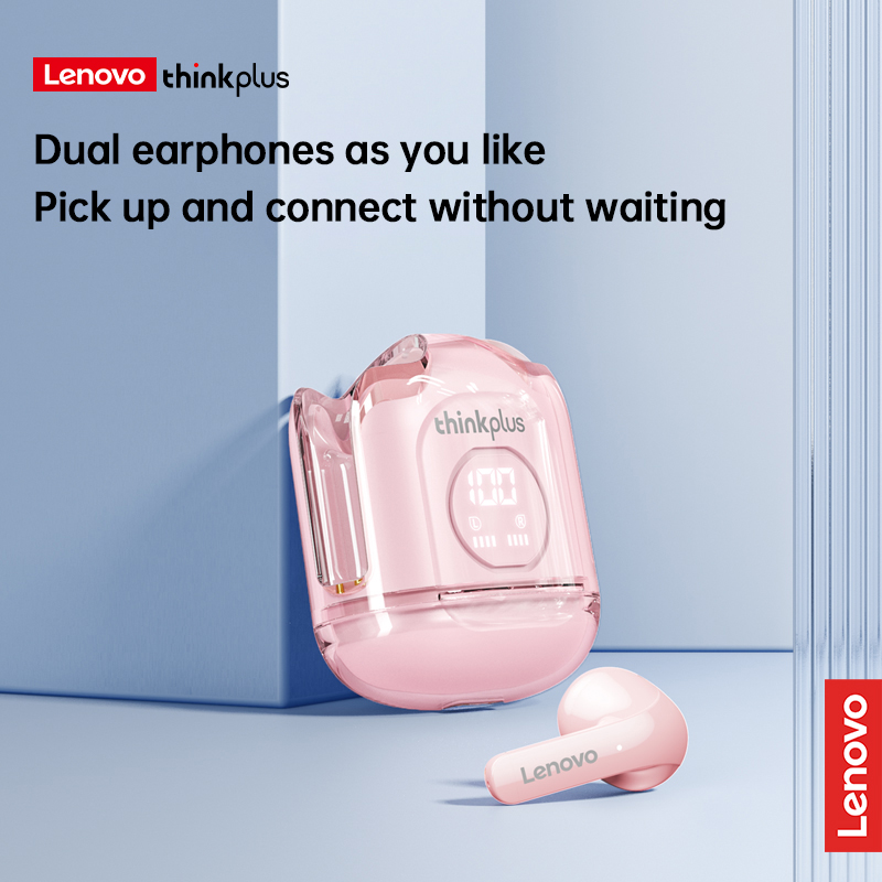 Lenovo thinkplus xt65 Tai nghe TWS bluetooth không dây 5.3 Tai nghe nhét tai âm bass âm thanh nổi điều khiển bằng cảm ứng giảm tiếng ồn Thời gian đợi lâu Màn hình LED Tương thích với IOS Android