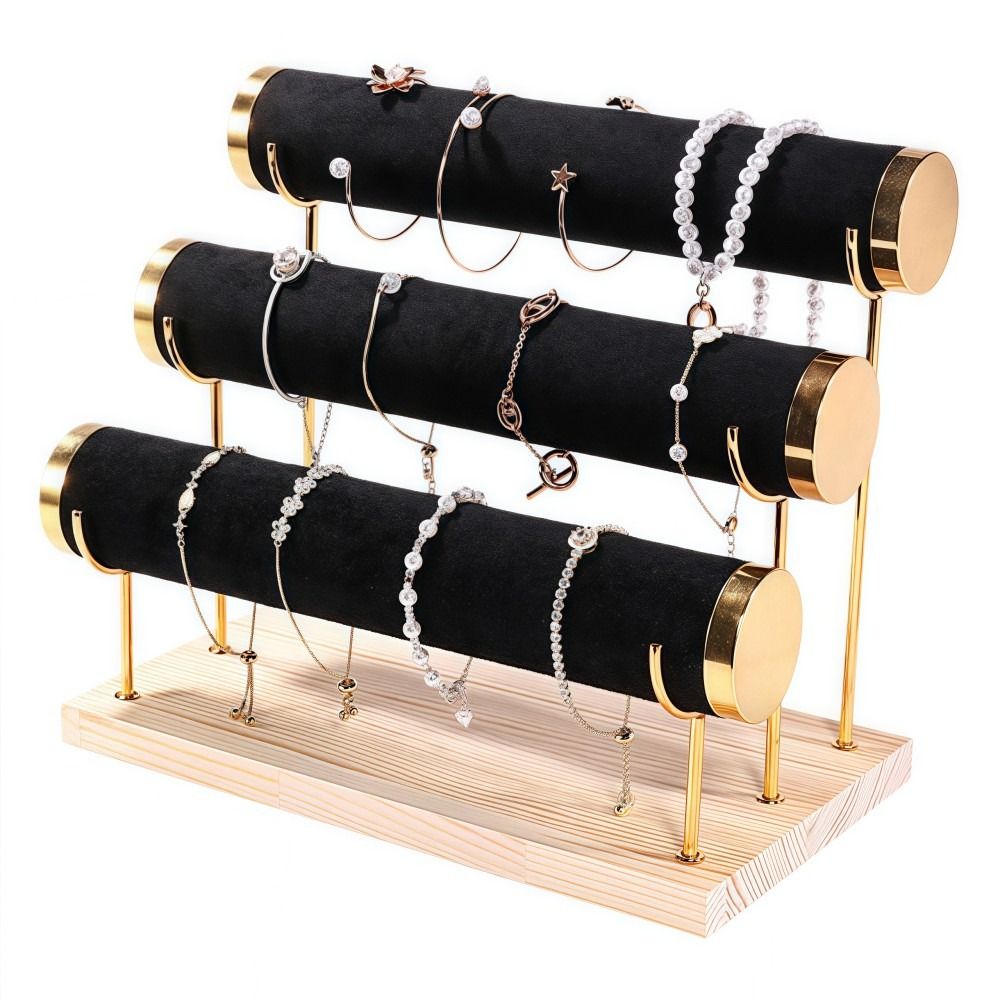 New Detachable Bracelet Display Holder Wooden Tray 3 Tier Bangle ...