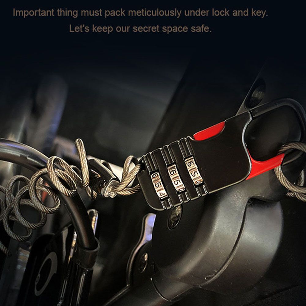 SWALLOWED Mini Metal Safety Accessories Cable Bicycle Accessories Cable Lock Bicycle Lock Security Lock Cable Lock Helmet Lock