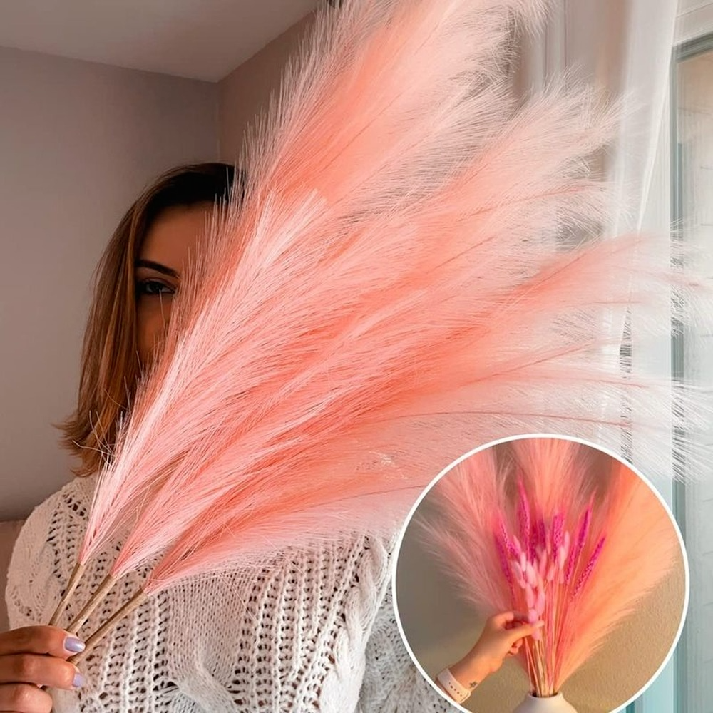 1Pc 90Cm Nhân Tạo Pampas Cỏ Trang Trí Giả Cây Sậy Mô Phỏng Hoa Cây Sậy Cho Tiệc Cưới Khu Vườn Nhà DIY Giả Vật Có Hoa trang Trí