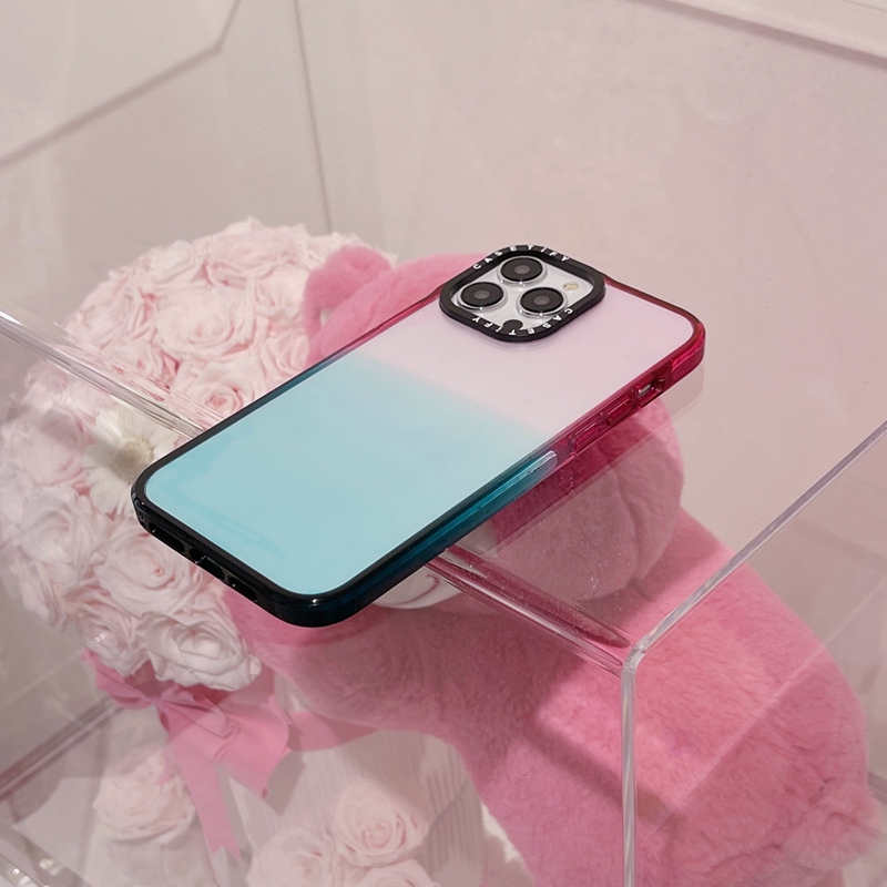 Original Casetify Gradient Cotton Candy Solid Color Hard impact Case Cover For iPhone 11 12 13 14 15 Pro Max Casing