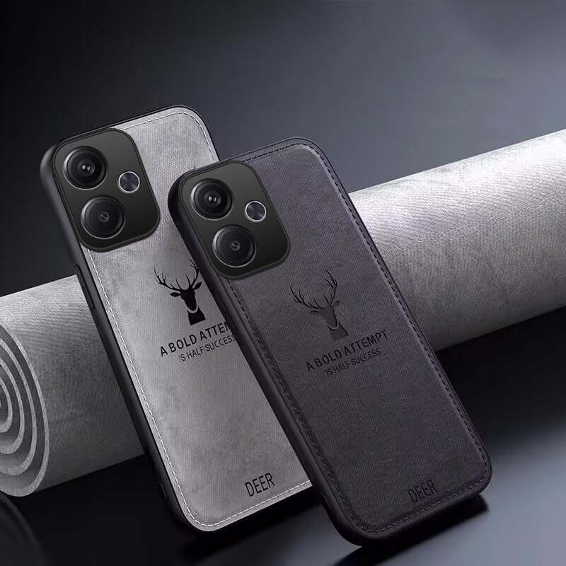 For Xiaomi Poco M6 Case Slim Hybrid Matte Deer Elk Design Cloth For Xiaomi Poco M6 4G Back Cover Phone Cases.