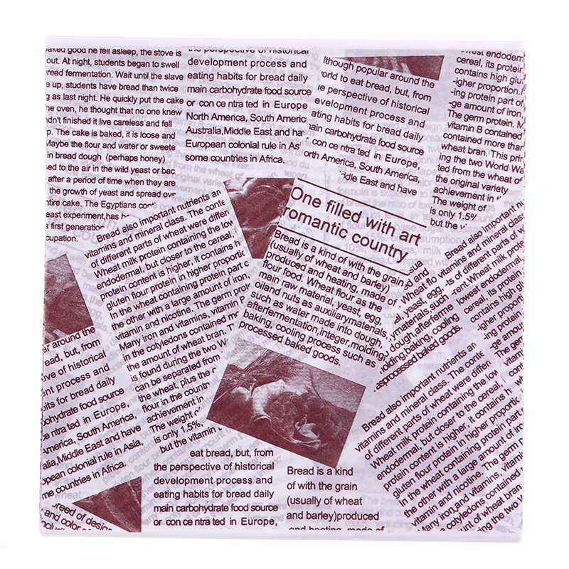 50 Sheets Bento Cake Box Pad Paper Burger Cake Oil Proof Paper Plate Paper. 