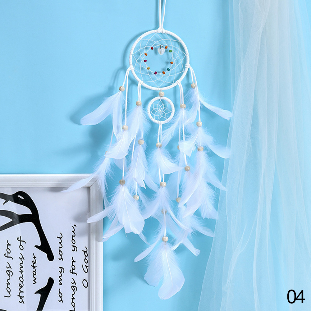 Hittime endless vòng bắt giấc mơ tình yêu thủ công, quà tặng với đèn led dreamcatcher mặt dây chuyền chuông gió rỗng sáng tạo, treo tường