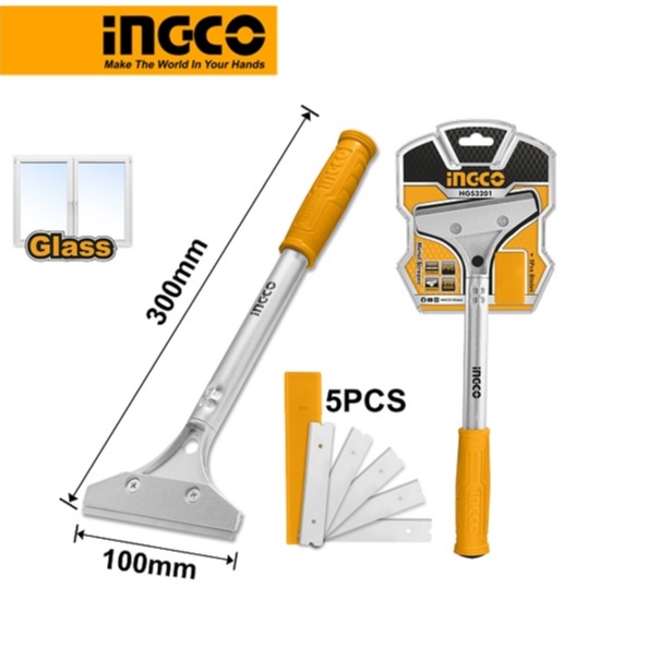 Dao cạo sơn cán dài 30cm ingco hgs3201 hình ảnh thực tế