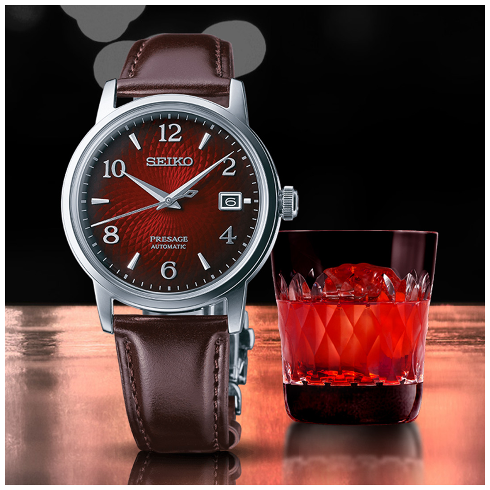 seiko presage burgundy