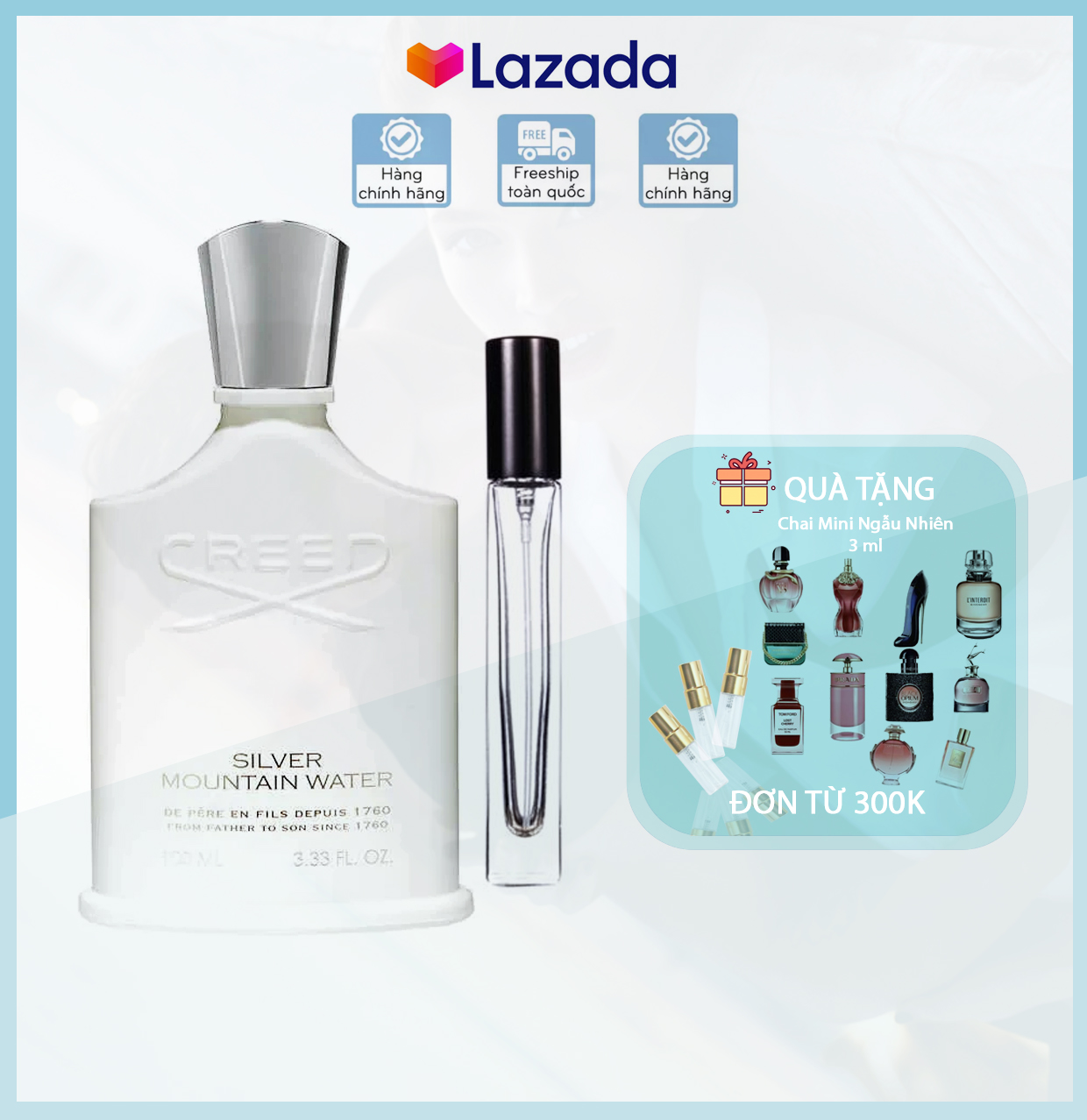 [chai chiết] Nước hoa Unisex Creed Silver Mountain Water