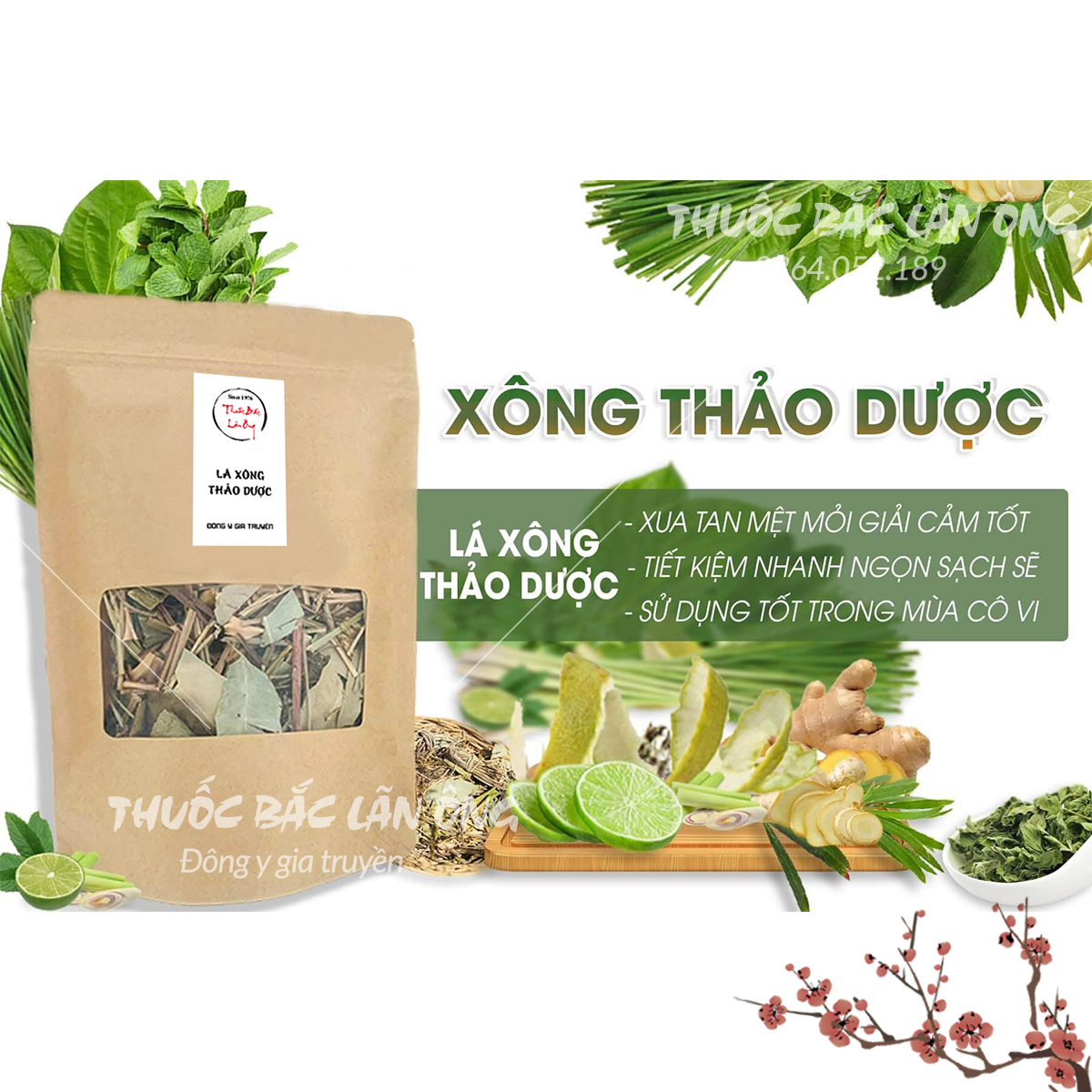 Lá thảo dược xông hơi toàn thân 5 - 10set