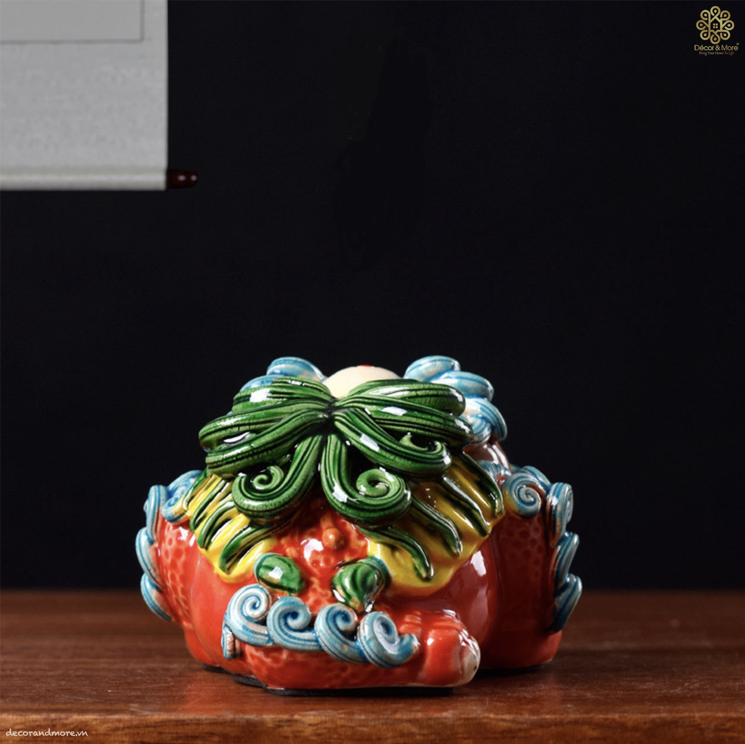 Tượng Gốm Cóc ngậm tiền vàng