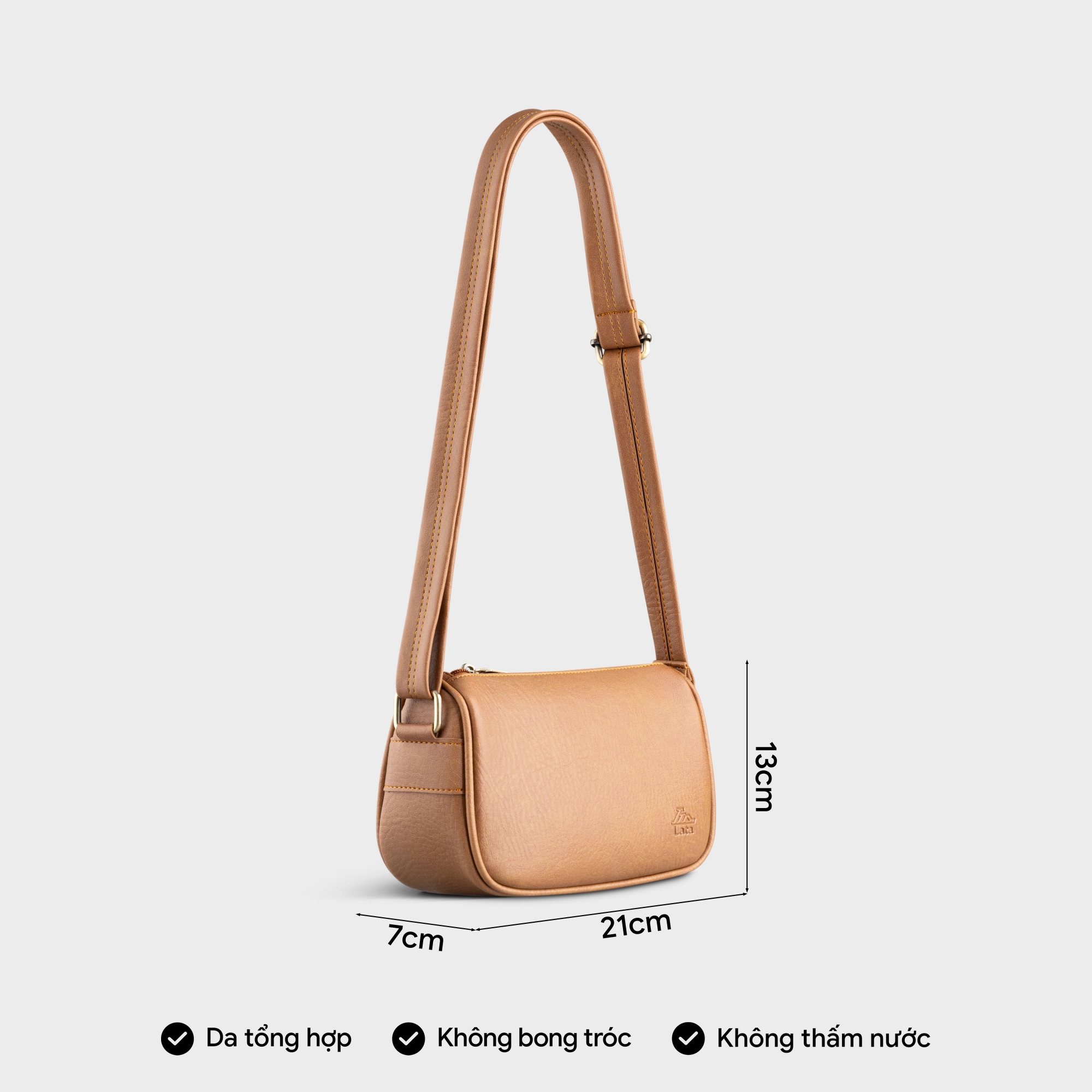 Túi Lata (Thời trang nữ đi chơi size 21 - Túi đeo chéo da HN119)