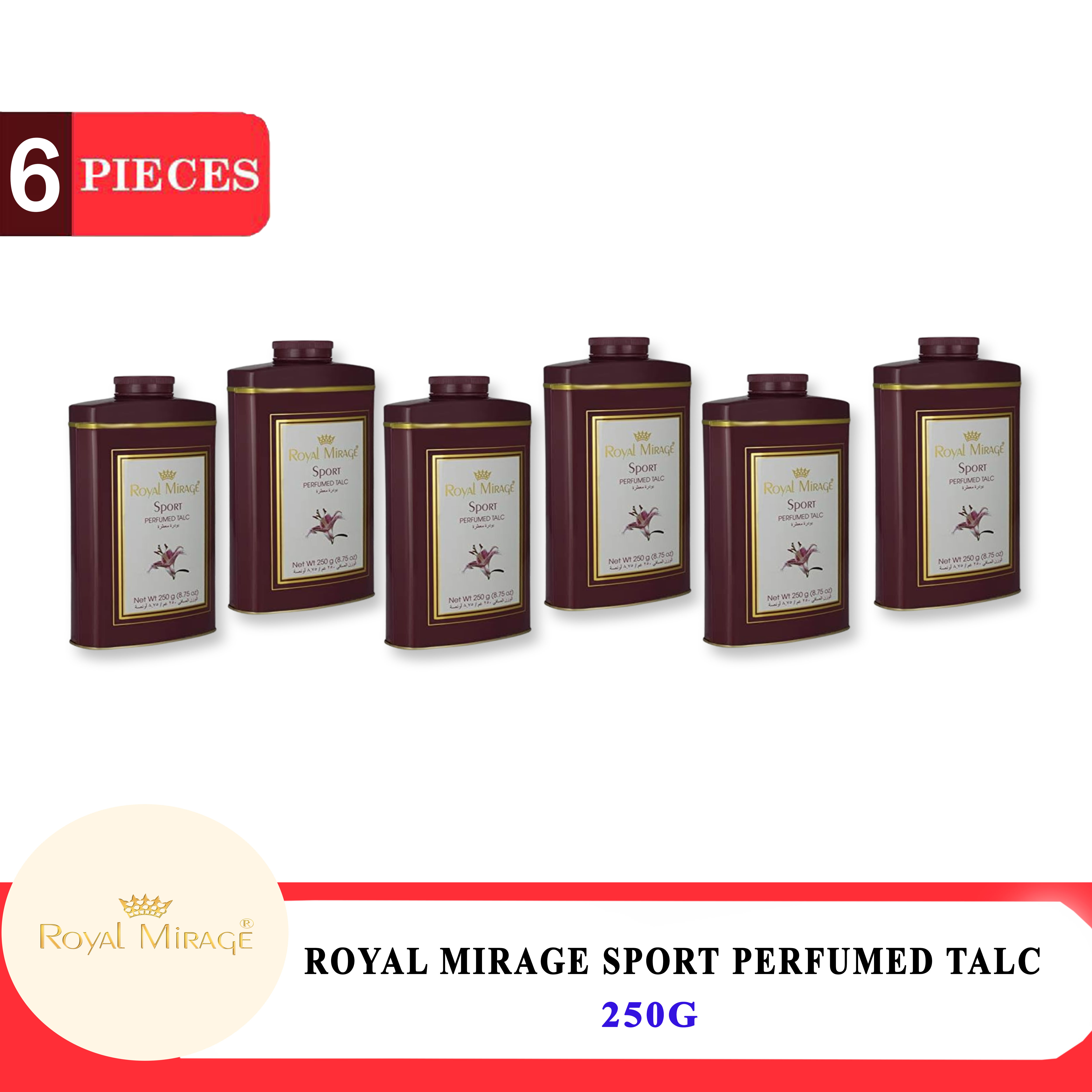 ROYAL MIRAGE Sport Perfumed Talc 250g Lazada Singapore