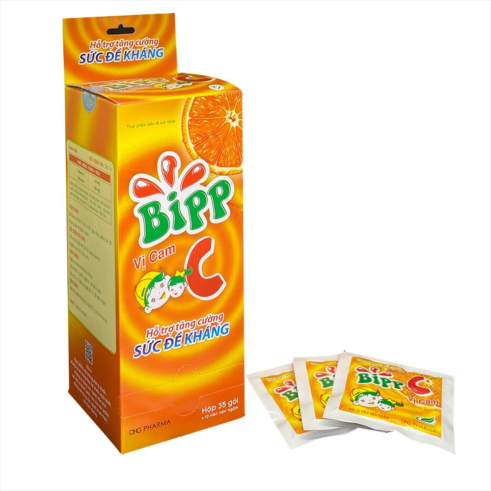 Kẹo bipp c hộp 35 gói hỗ trợ tăng cường sức đề kháng