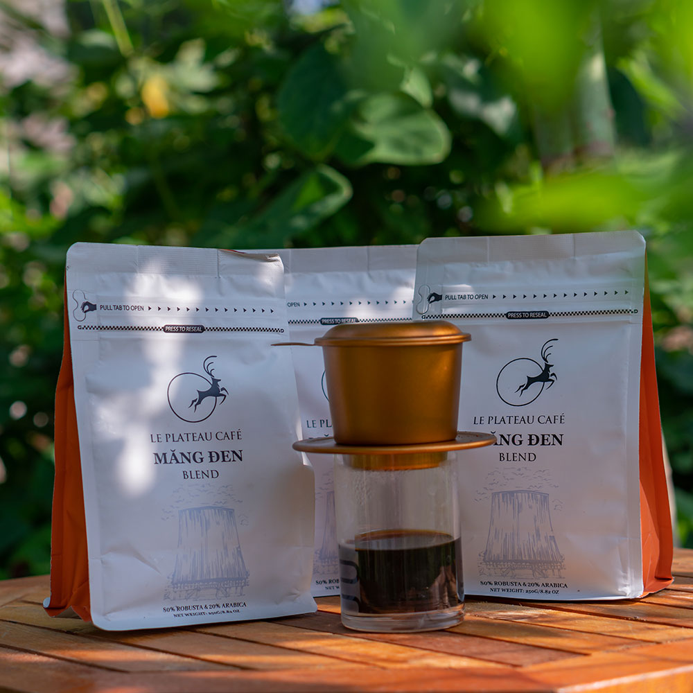 Cà phê Măng Đen Le Plateau Blend (phối trộn của 80% Robusta và 20% Arabica hữu cơ)
