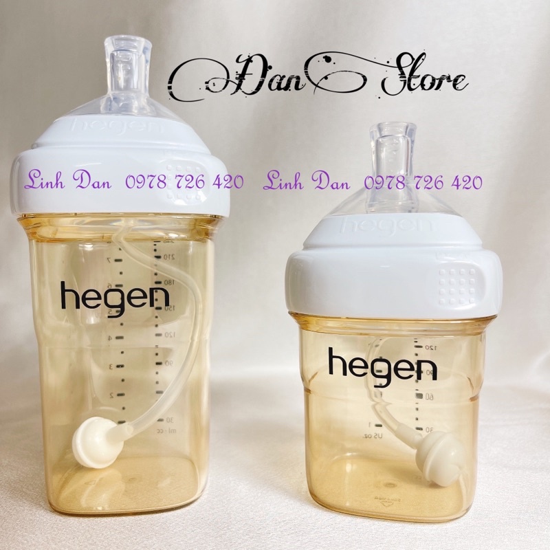 Ống hút bình sữa hegen, ống tập hút cho bình hegen 150 240 330ml có hộp- ống hút hegen