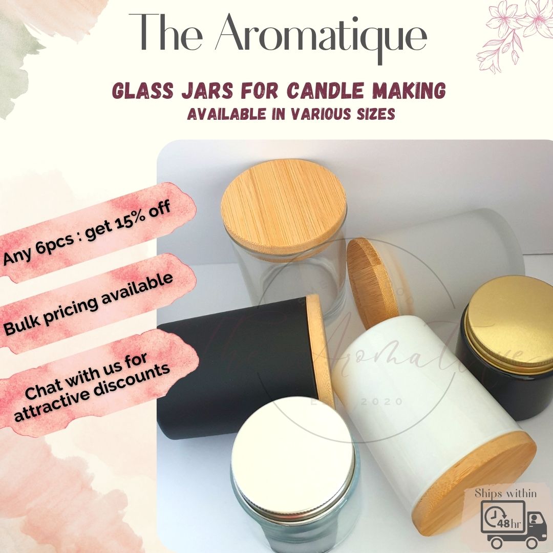 Glass Jars, Candle Jars, Candle Containers, With Lid, DIY Candle Making, 100/200/220/250/320 ml, The Aromatique