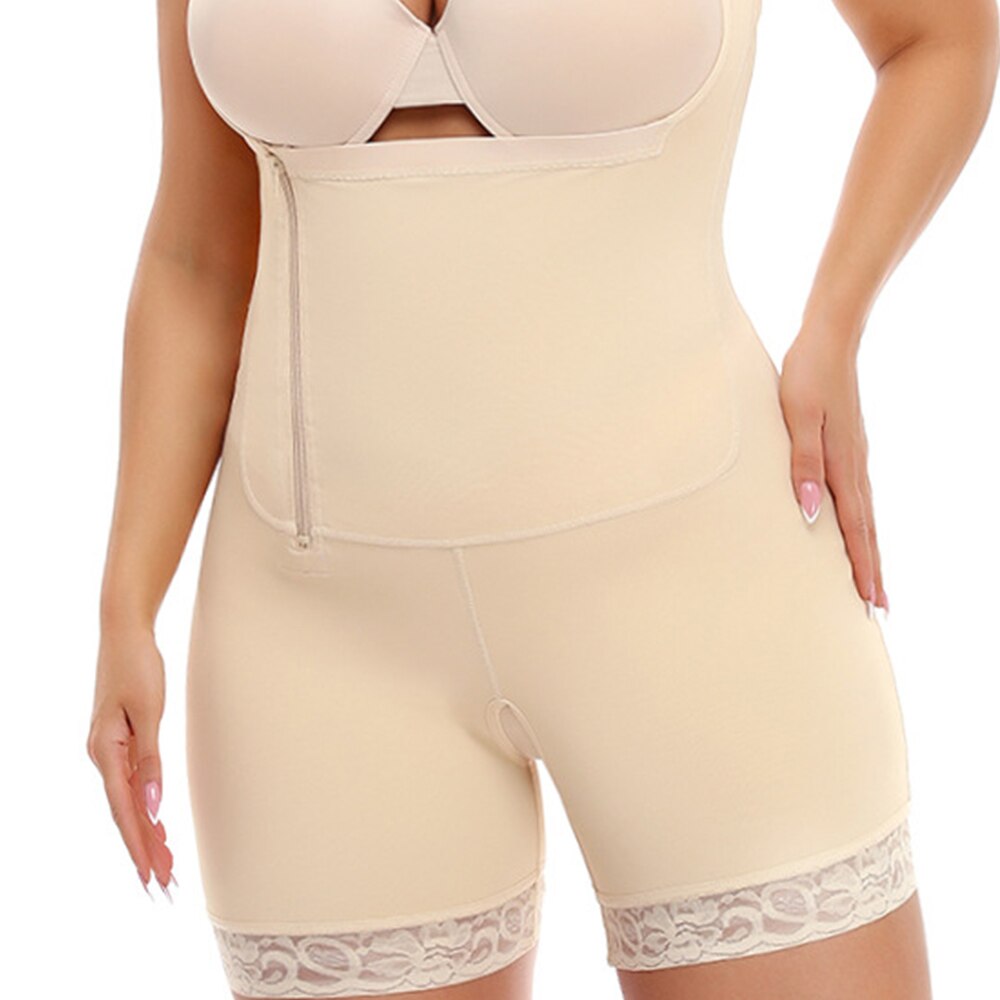 Fajas Colombianas Side Zipper Bodysuit Tummy Control Underwear