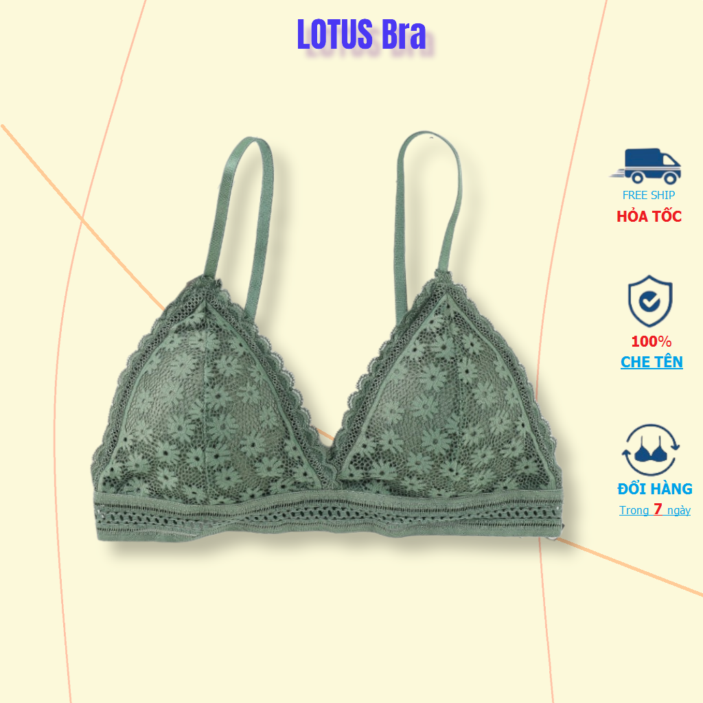 [Siêu đẹp] Áo ngực áo Bralette kiểu Pháp mút mỏng tháo được