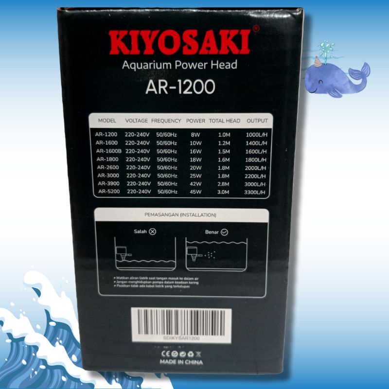 Pompa Aquarium Aquascape KIYOSAKI AR 1200