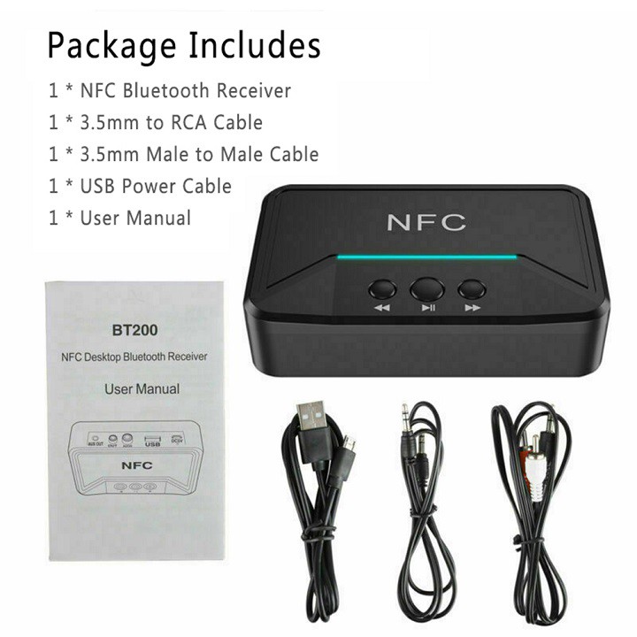 Box Thu Phát Bluetooth Không Dây Nfc Bt200 Cho Loa-Amply