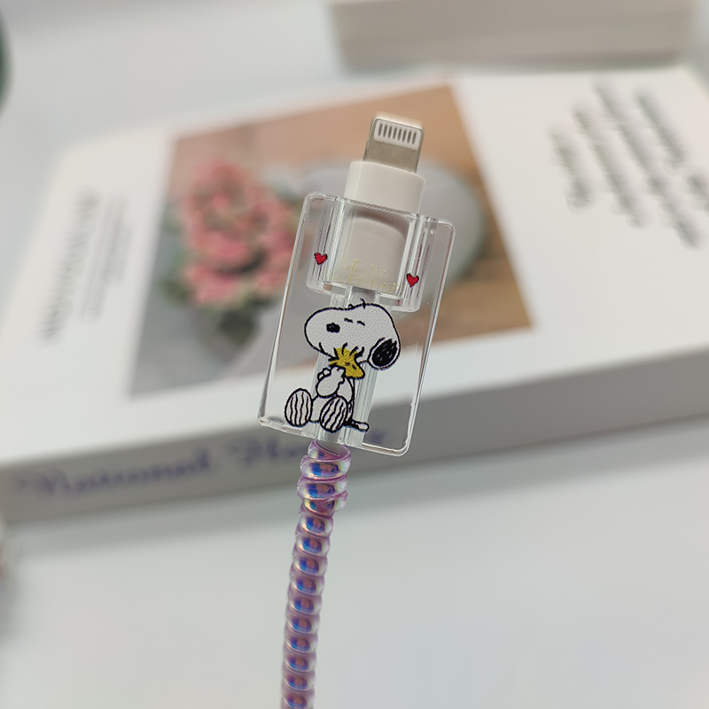 Ốp Bảo Vệ Sạc Mickey Dễ Thương Hoạt Hình Trong Suốt Thông Dụng Phụ Kiện Bảo Vệ Cáp Bằng Nhựa Phụ Kiện Điện Thoại Ốp Bảo Vệ Dây Dữ Liệu Sạc USB Cho iPhone Type-C Ốp Cáp Dữ Liệu Android