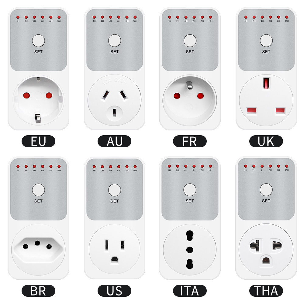 【InnovateWorld】10Hr Countdown Timer Switch Socket Electronic 8 Plug ...