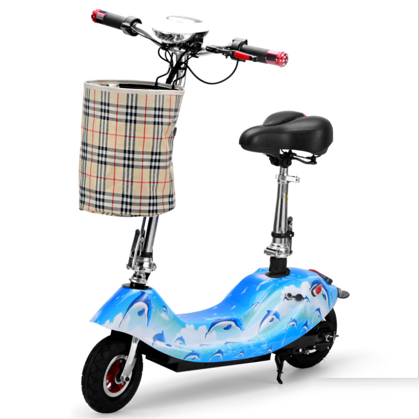 Xe Điện Gấp Gọn Mini E-SCOOTER bánh 8icnh (Ác Quy 24V-12A/ Có Giảm Sóc Trước)