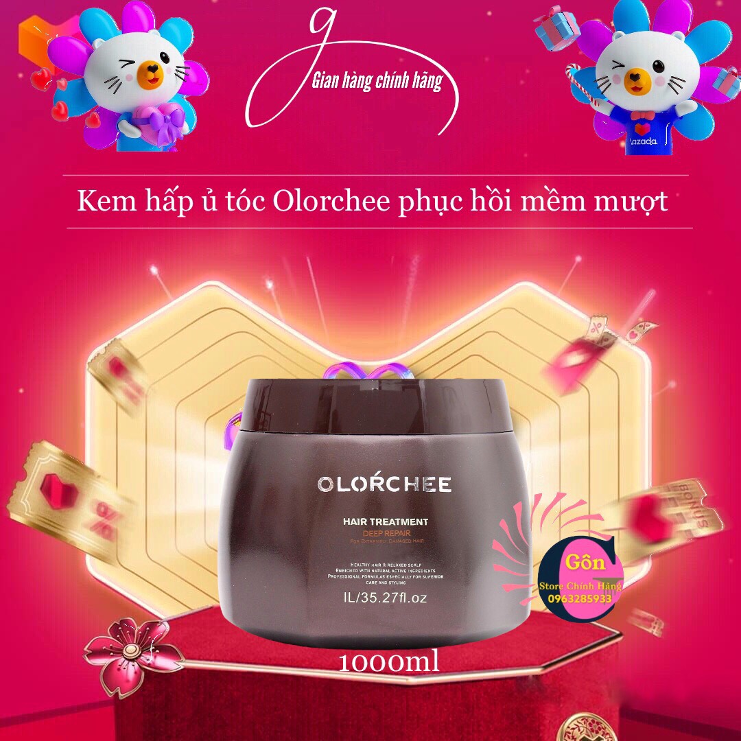 Kem hấp ủ tóc olorchee phục hồi mềm mượt 1000ml