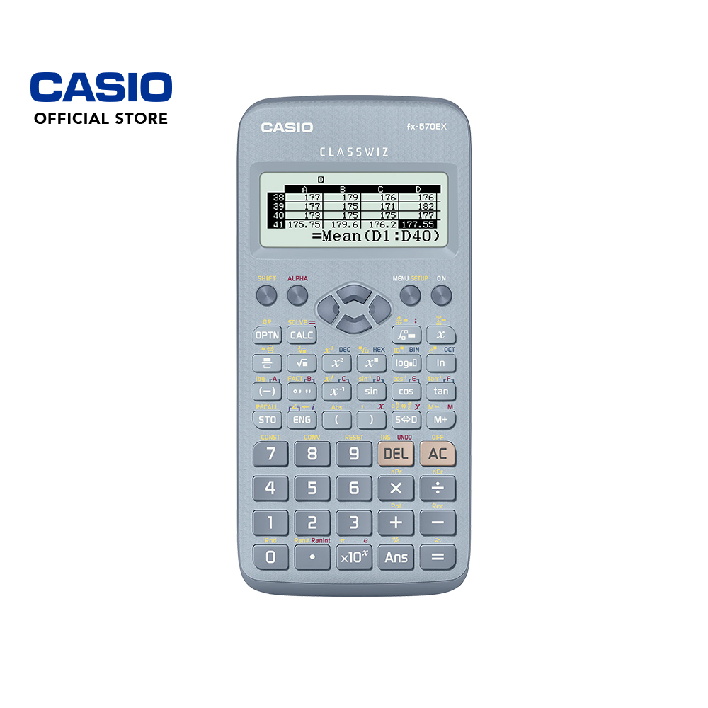 Casio Scientific Calculator FX-570EX-BU Blue 12-Digit Natural