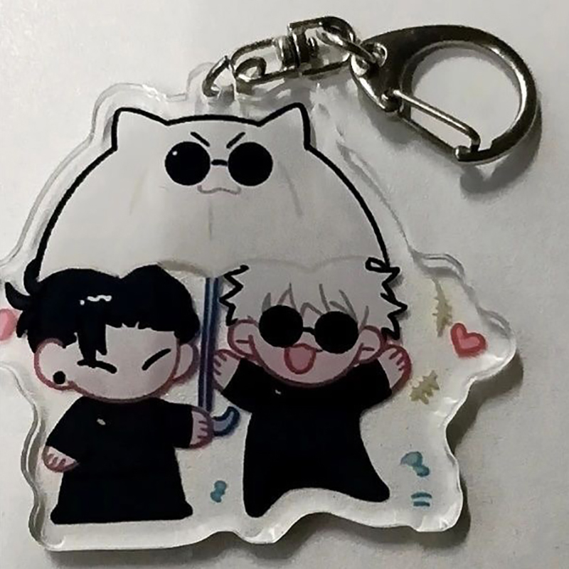 Cartoon Anime Jujutsu Kaisen Figure Acrylic Keychain Gojo Satoru Geto Suguru Bag Pendant Car Key Charms Couple Fans Cosplay Gift. 