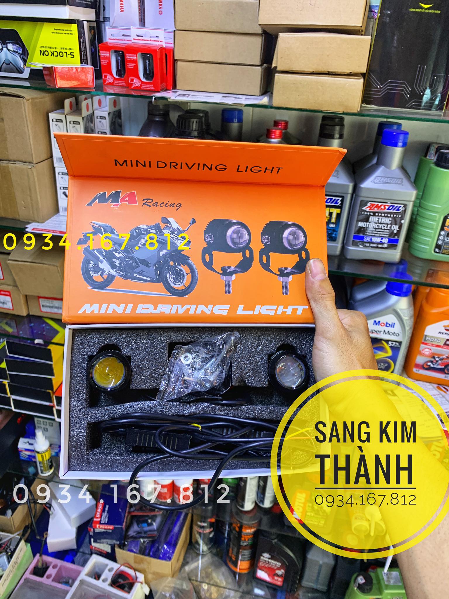 Đèn trợ sáng bi cầu mini ma racing hàng chính hãng