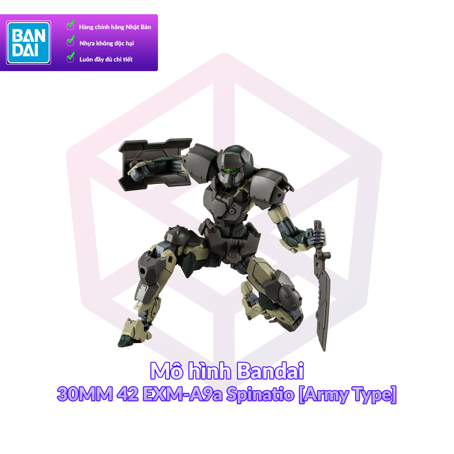 [7-11/12 VOUCHER 8%]Mô hình Bandai 30MM 42 EXM-A9a Spinatio [Army Type] [30MM]