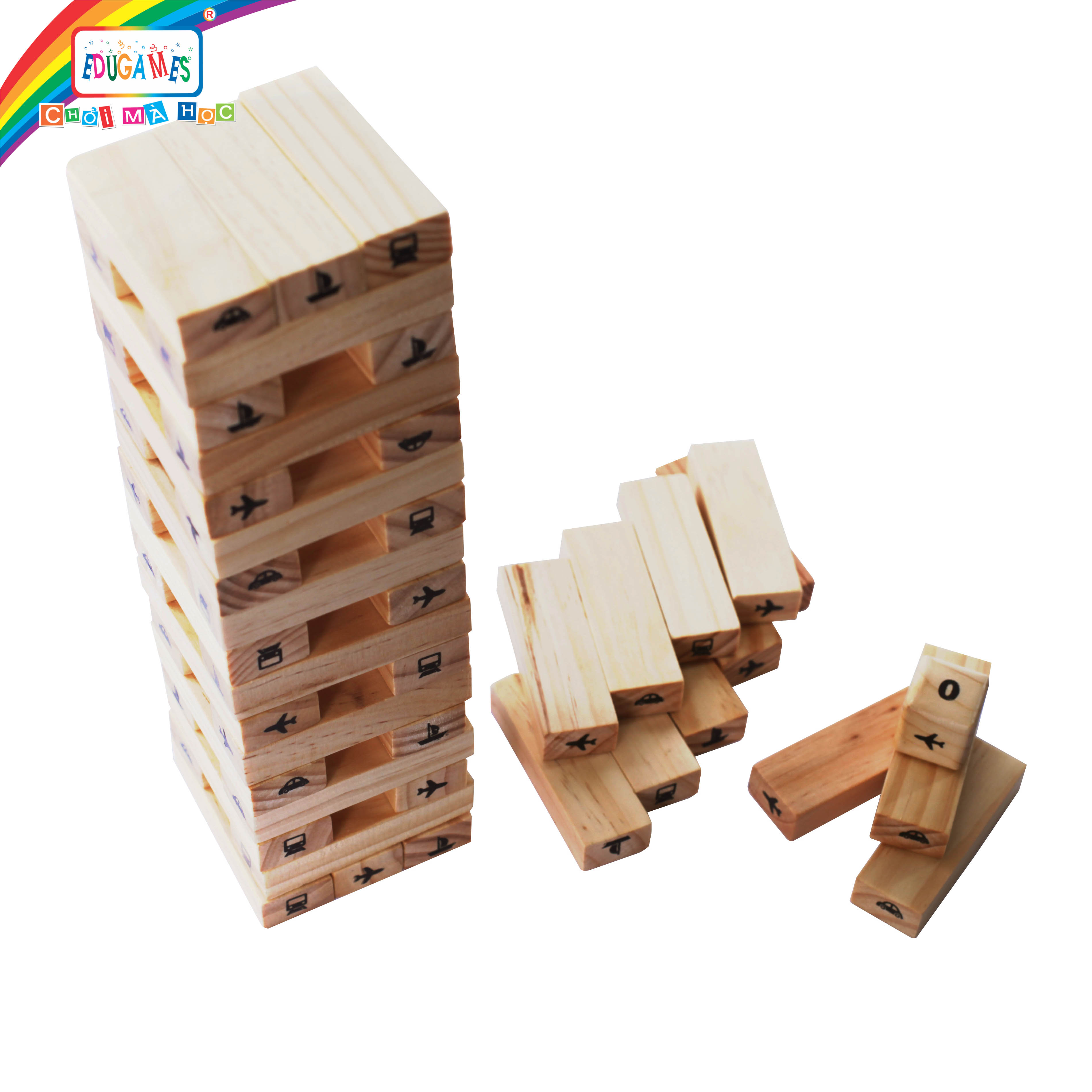 Rút Gỗ Edugames 48 thanh lớn - đồ chơi Việt Nam