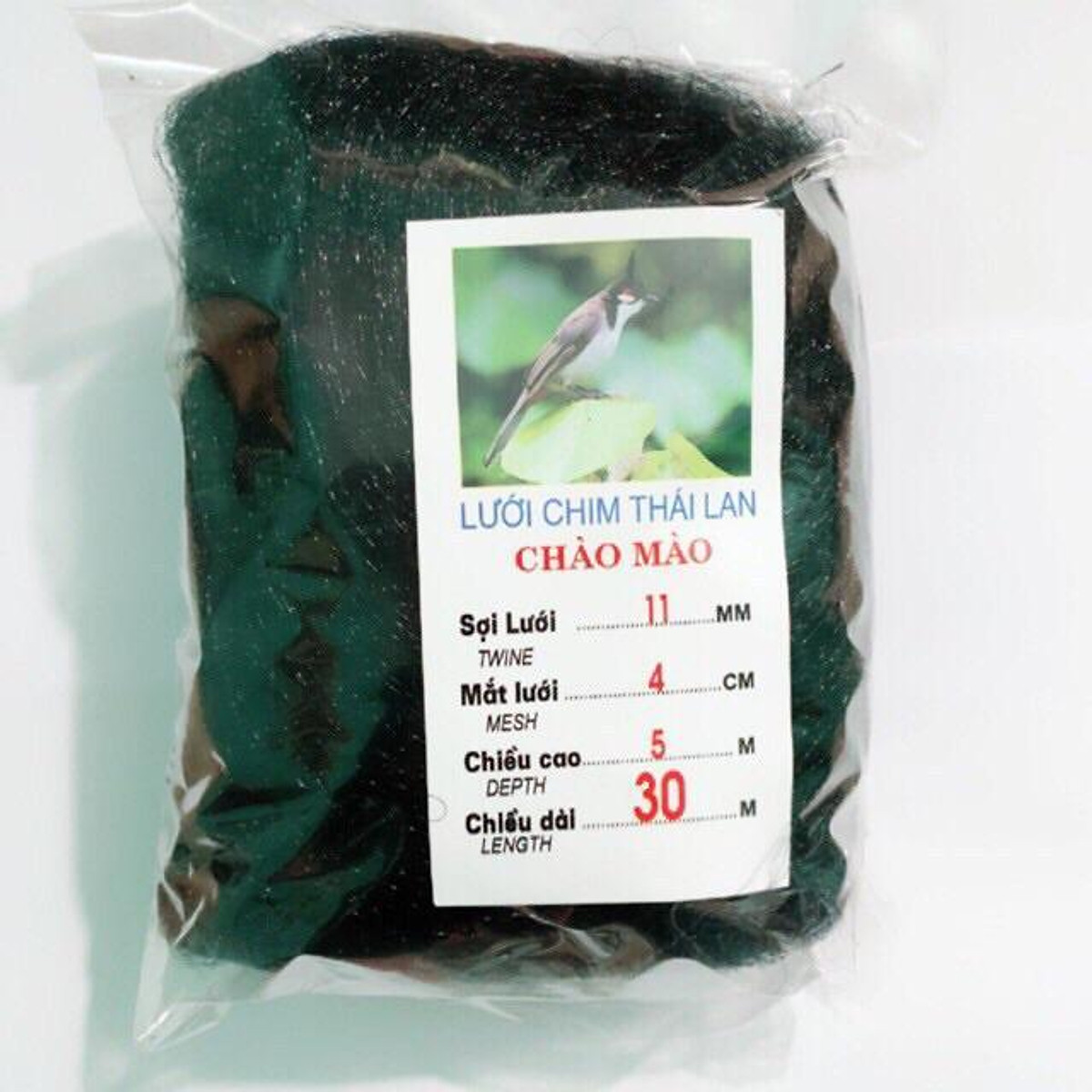 lưới bẫy chim sẻ chào mào vv.. cao 5m